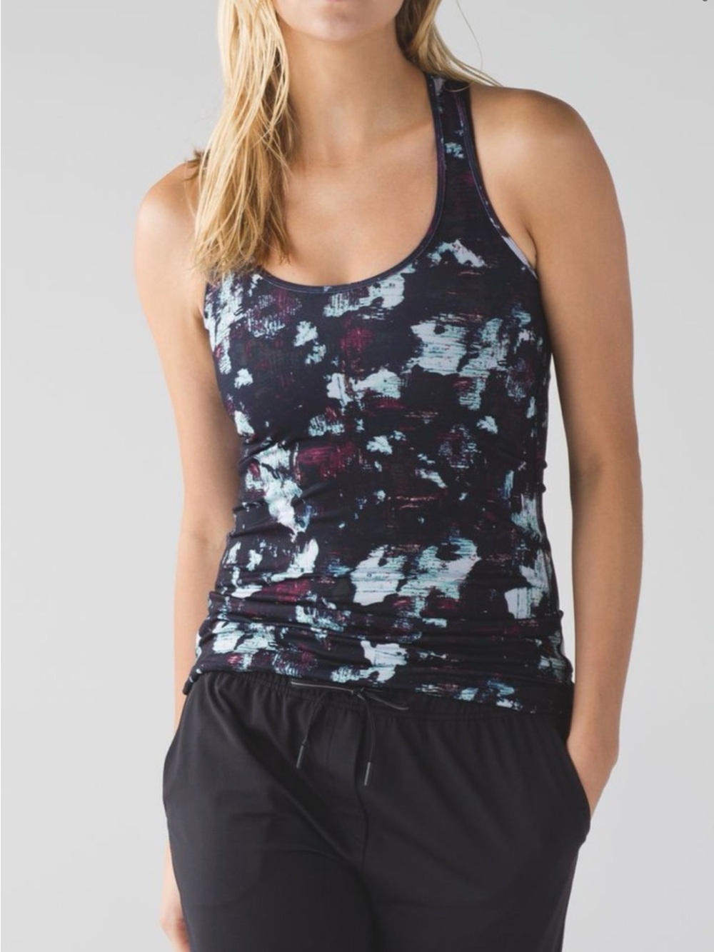 Lululemon Cool Racerback Static Blossom Patterned Milticolor Accents Tank Top